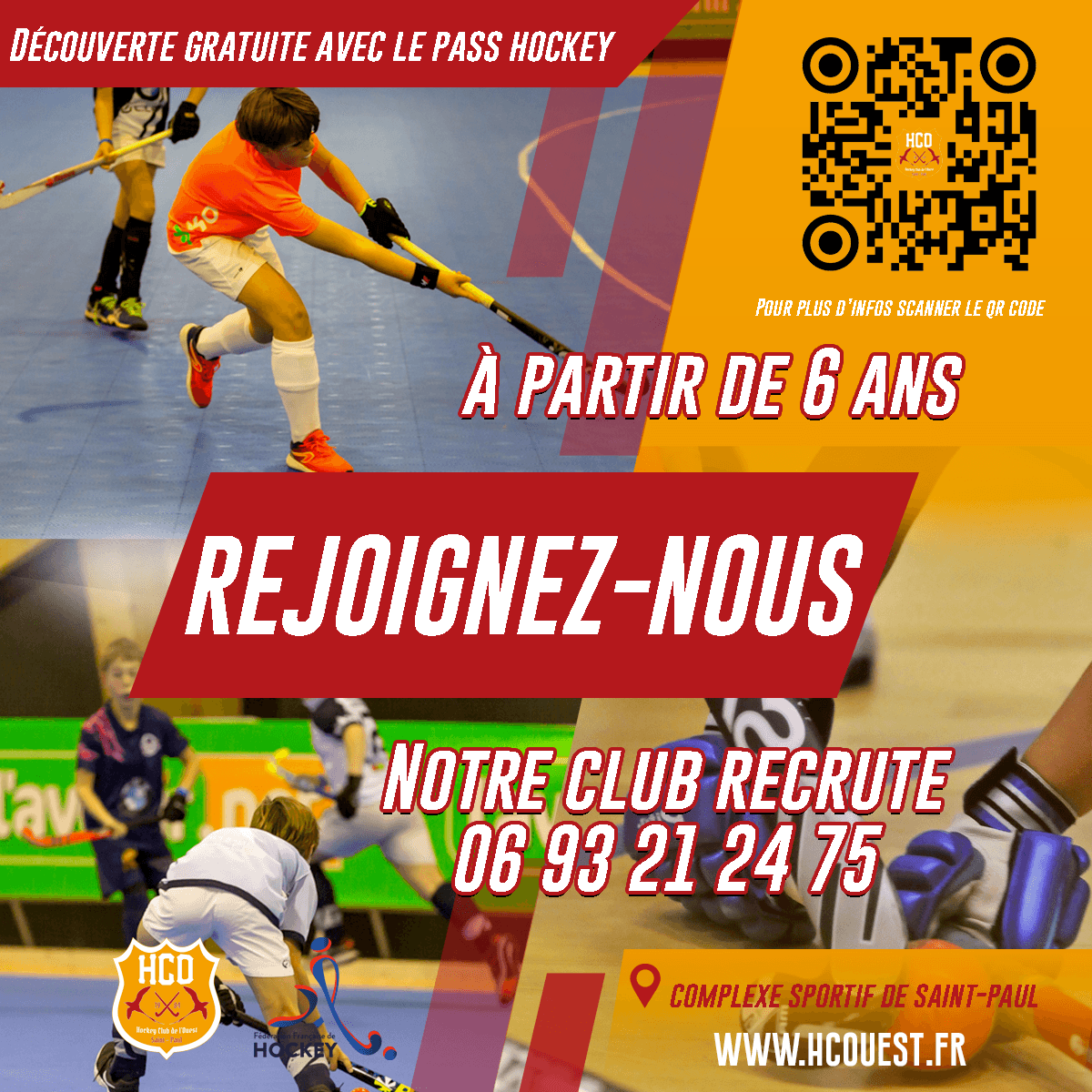 affiche-hco-recrutement-FACEBOOK Affiche avec les informations pour le recrutement de jeunes - avec numéro de téléphone 0693 21 24 75 et adresse mail contactduhco@gmail.com
